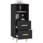 vidaXL Aparador de madera contrachapada negro 34,5x34x90 cm vidaXL Aparador de madera contrachapada negro 34,5x34x90 cm