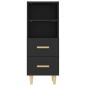 vidaXL Aparador de madera contrachapada negro 34,5x34x90 cm vidaXL Aparador de madera contrachapada negro 34,5x34x90 cm