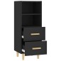 vidaXL Aparador de madera contrachapada negro 34,5x34x90 cm vidaXL Aparador de madera contrachapada negro 34,5x34x90 cm