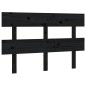 vidaXL Cabecero de cama madera maciza de pino negro 124x3x81 cm vidaXL Cabecero de cama madera maciza de pino negro 124x3x81 cm