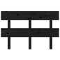 vidaXL Cabecero de cama madera maciza de pino negro 124x3x81 cm vidaXL Cabecero de cama madera maciza de pino negro 124x3x81 cm
