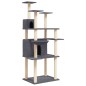 vidaXL Rascador para gatos con postes de sisal gris oscuro 166 cm vidaXL Rascador para gatos con postes de sisal gris oscuro 166 cm