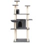 vidaXL Rascador para gatos con postes de sisal gris oscuro 166 cm vidaXL Rascador para gatos con postes de sisal gris oscuro 166 cm