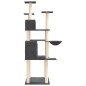 vidaXL Rascador para gatos con postes de sisal gris oscuro 166 cm vidaXL Rascador para gatos con postes de sisal gris oscuro 166 cm