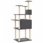 vidaXL Rascador para gatos con postes de sisal gris oscuro 166 cm vidaXL Rascador para gatos con postes de sisal gris oscuro 166 cm