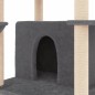 vidaXL Rascador para gatos con postes de sisal gris oscuro 166 cm vidaXL Rascador para gatos con postes de sisal gris oscuro 166 cm