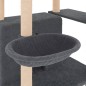 vidaXL Rascador para gatos con postes de sisal gris oscuro 166 cm vidaXL Rascador para gatos con postes de sisal gris oscuro 166 cm