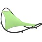 vidaXL Tumbona mecedora con ruedas acero y tejido textilene verde vidaXL Tumbona mecedora con ruedas acero y tejido textilene verde
