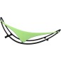 vidaXL Tumbona mecedora con ruedas acero y tejido textilene verde vidaXL Tumbona mecedora con ruedas acero y tejido textilene verde