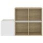 vidaXL Zapatero de recibidor contrachapado blanco roble 105x35,5x70 cm vidaXL Zapatero de recibidor contrachapado blanco roble 105x35,5x70 cm