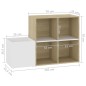 vidaXL Zapatero de recibidor contrachapado blanco roble 105x35,5x70 cm vidaXL Zapatero de recibidor contrachapado blanco roble 105x35,5x70 cm