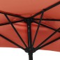 vidaXL Sombrilla balcón semicircular aluminio terracota 270x144x222 cm vidaXL Sombrilla balcón semicircular aluminio terracota 270x144x222 cm