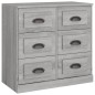 vidaXL Aparador de madera contrachapada gris Sonoma 70x35,5x67,5 cm