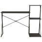 vidaXL Escritorio con estantería negro 116x50x93 cm vidaXL Escritorio con estantería negro 116x50x93 cm