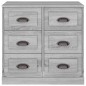vidaXL Aparador de madera contrachapada gris Sonoma 70x35,5x67,5 cm