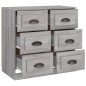 vidaXL Aparador de madera contrachapada gris Sonoma 70x35,5x67,5 cm