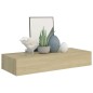 vidaXL Estante con cajón de pared MDF roble 60x23,5x10 cm vidaXL Estante con cajón de pared MDF roble 60x23,5x10 cm