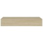 vidaXL Estante con cajón de pared MDF roble 60x23,5x10 cm vidaXL Estante con cajón de pared MDF roble 60x23,5x10 cm