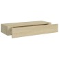 vidaXL Estante con cajón de pared MDF roble 60x23,5x10 cm vidaXL Estante con cajón de pared MDF roble 60x23,5x10 cm