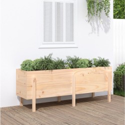 vidaXL Arriate elevado de jardín madera maciza de pino 160x50x57 cm