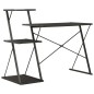 vidaXL Escritorio con estantería negro 116x50x93 cm vidaXL Escritorio con estantería negro 116x50x93 cm