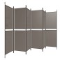 vidaXL Biombo divisor de 6 paneles de tela gris antracita 300x220 cm vidaXL Biombo divisor de 6 paneles de tela gris antracita 300x220 cm