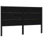 vidaXL Cabecero madera maciza de pino negro 146x4x100 cm vidaXL Cabecero madera maciza de pino negro 146x4x100 cm