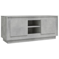 vidaXL Mueble de TV madera contrachapada gris hormigón 102x35x45 cm