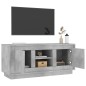vidaXL Mueble de TV madera contrachapada gris hormigón 102x35x45 cm vidaXL Mueble de TV madera contrachapada gris hormigón 102x35x45 cm