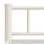 vidaXL Mesitas de noche 2 unidades metal vidrio blanco y transparente vidaXL Mesitas de noche 2 unidades metal vidrio blanco y transparente
