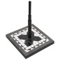 vidaXL Base de sombrilla cuadrada negro y blanco 12 kg vidaXL Base de sombrilla cuadrada negro y blanco 12 kg