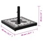 vidaXL Base de sombrilla cuadrada negro y blanco 12 kg vidaXL Base de sombrilla cuadrada negro y blanco 12 kg