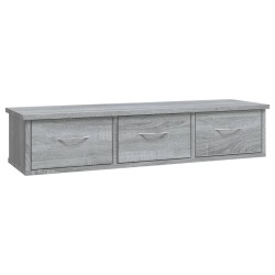 vidaXL Armario de pared madera contrachapada gris Sonoma 88x26x18,5 cm