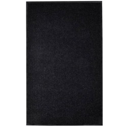 vidaXL Felpudo de PVC negro 117x220 cm
