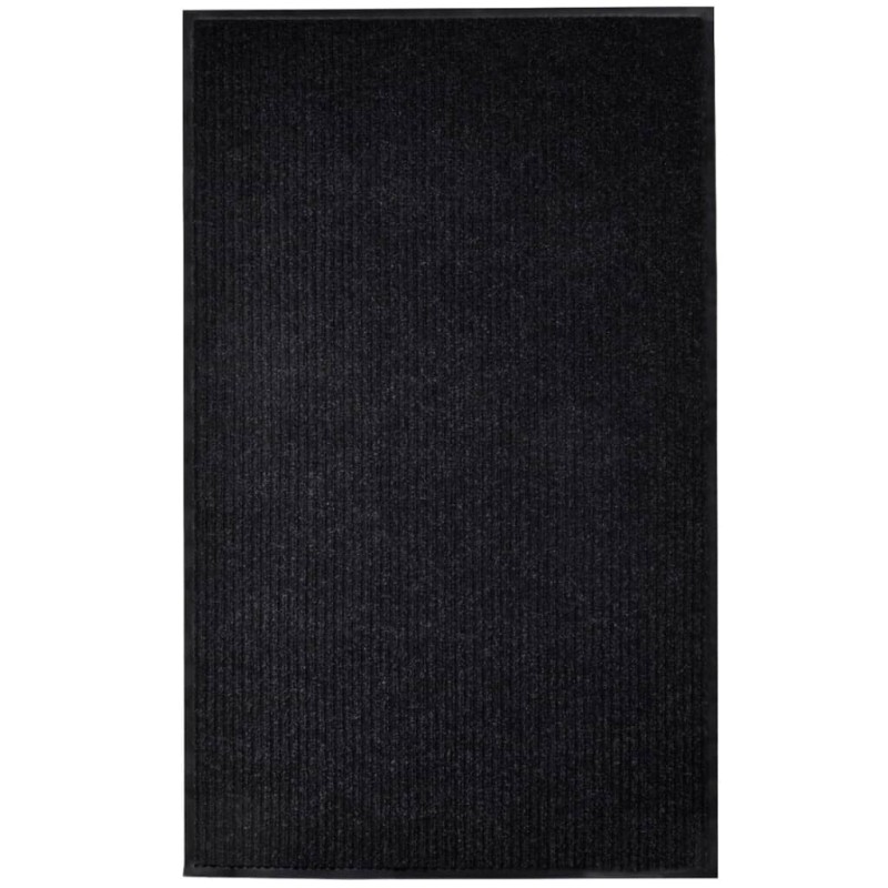 vidaXL Felpudo de PVC negro 117x220 cm