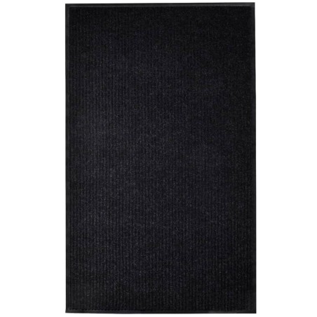 vidaXL Felpudo de PVC negro 117x220 cm