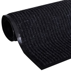 vidaXL Felpudo de PVC negro 117x220 cm