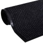 vidaXL Felpudo de PVC negro 117x220 cm