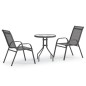 vidaXL Juego de bistro de jardín de 3 piezas gris vidaXL Juego de bistro de jardín de 3 piezas gris
