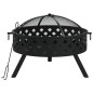 vidaXL Brasero con atizador acero XXL 58 cm vidaXL Brasero con atizador acero XXL 58 cm