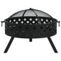vidaXL Brasero con atizador acero XXL 58 cm vidaXL Brasero con atizador acero XXL 58 cm
