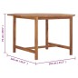 vidaXL Mesa de comedor de jardín madera maciza de teca 110x110x75 cm vidaXL Mesa de comedor de jardín madera maciza de teca 110x110x75 cm