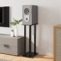 vidaXL Soportes de altavoces 2 uds vidrio templado negro 4 pilares vidaXL Soportes de altavoces 2 uds vidrio templado negro 4 pilares