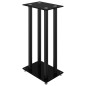 vidaXL Soportes de altavoces 2 uds vidrio templado negro 4 pilares vidaXL Soportes de altavoces 2 uds vidrio templado negro 4 pilares