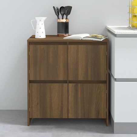 vidaXL Aparador de madera contrachapada marrón roble 70x41x75 cm
