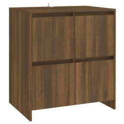 vidaXL Aparador de madera contrachapada marrón roble 70x41x75 cm