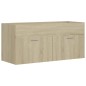 vidaXL Armario para lavabo contrachapada color roble 100x38,5x46 cm vidaXL Armario para lavabo contrachapada color roble 100x38,5x46 cm