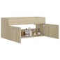 vidaXL Armario para lavabo contrachapada color roble 100x38,5x46 cm vidaXL Armario para lavabo contrachapada color roble 100x38,5x46 cm