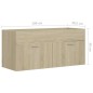 vidaXL Armario para lavabo contrachapada color roble 100x38,5x46 cm vidaXL Armario para lavabo contrachapada color roble 100x38,5x46 cm