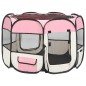 vidaXL Parque de perros plegable bolsa de transporte rosa 90x90x58 cm vidaXL Parque de perros plegable bolsa de transporte rosa 90x90x58 cm